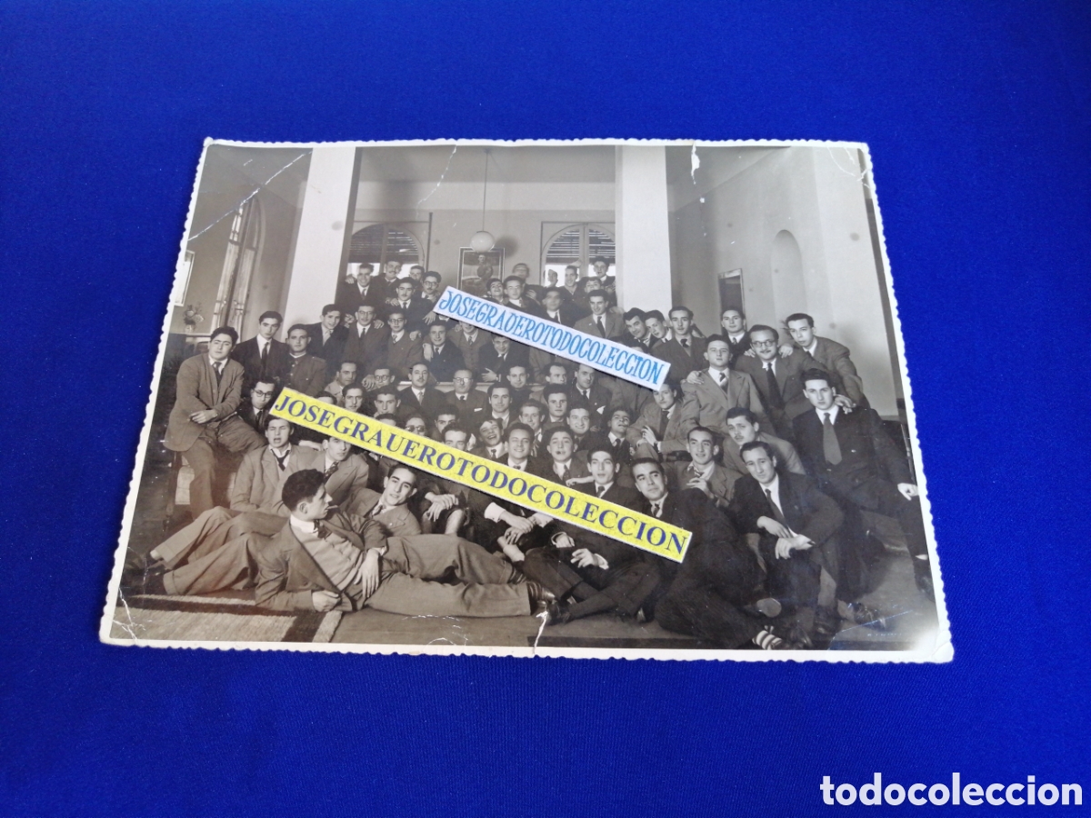 Fotograf&iacute;a antigua: ESTUDIANTES FACULTAD CUADRO DE FRANCO FOTOGRAF&Iacute;A ANTIGUA SIGLO PASADO SELLO FOTOS ALMEIDA