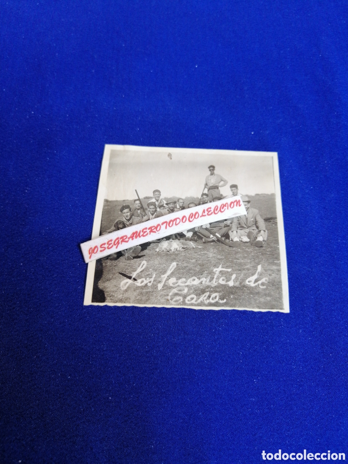 Fotograf&iacute;a antigua: CAZADORES - LOS SECANTES DE CAZA FOTOGRAF&Iacute;A ANTIGUA SIGLO PASADO