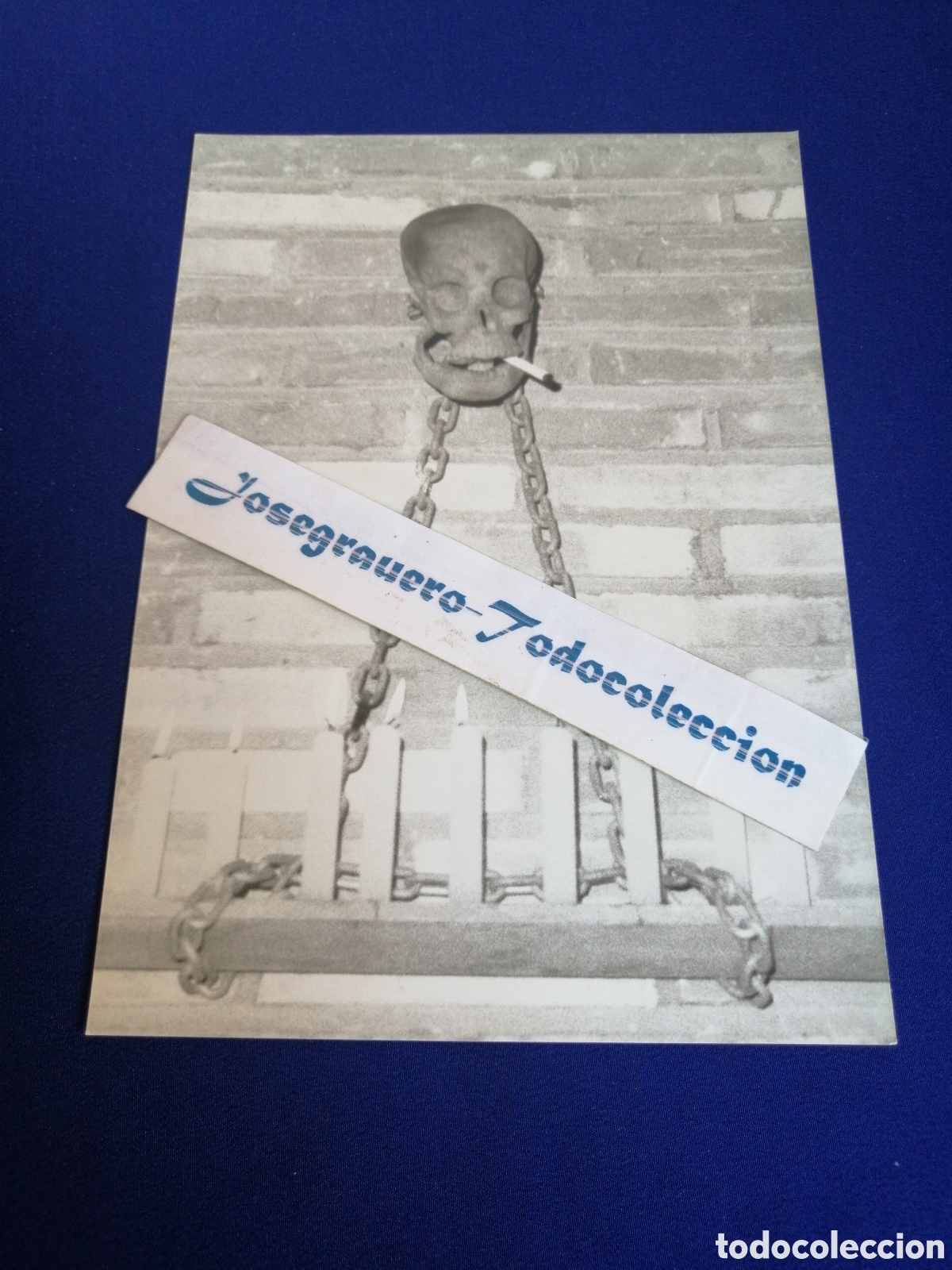 Fotograf&iacute;a antigua: CALAVERA FUMANDO MUSEO ART&Iacute;STICO FOTOGRAF&Iacute;A ANTIGUA