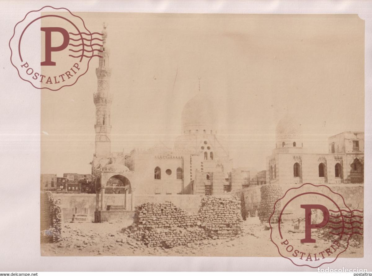 Alte Fotografie: EGYPTE EGIPTO EGYPT vintage ALBUMEN PRINT 26 *21 CM Ancienne PHOTOGRAPHIE