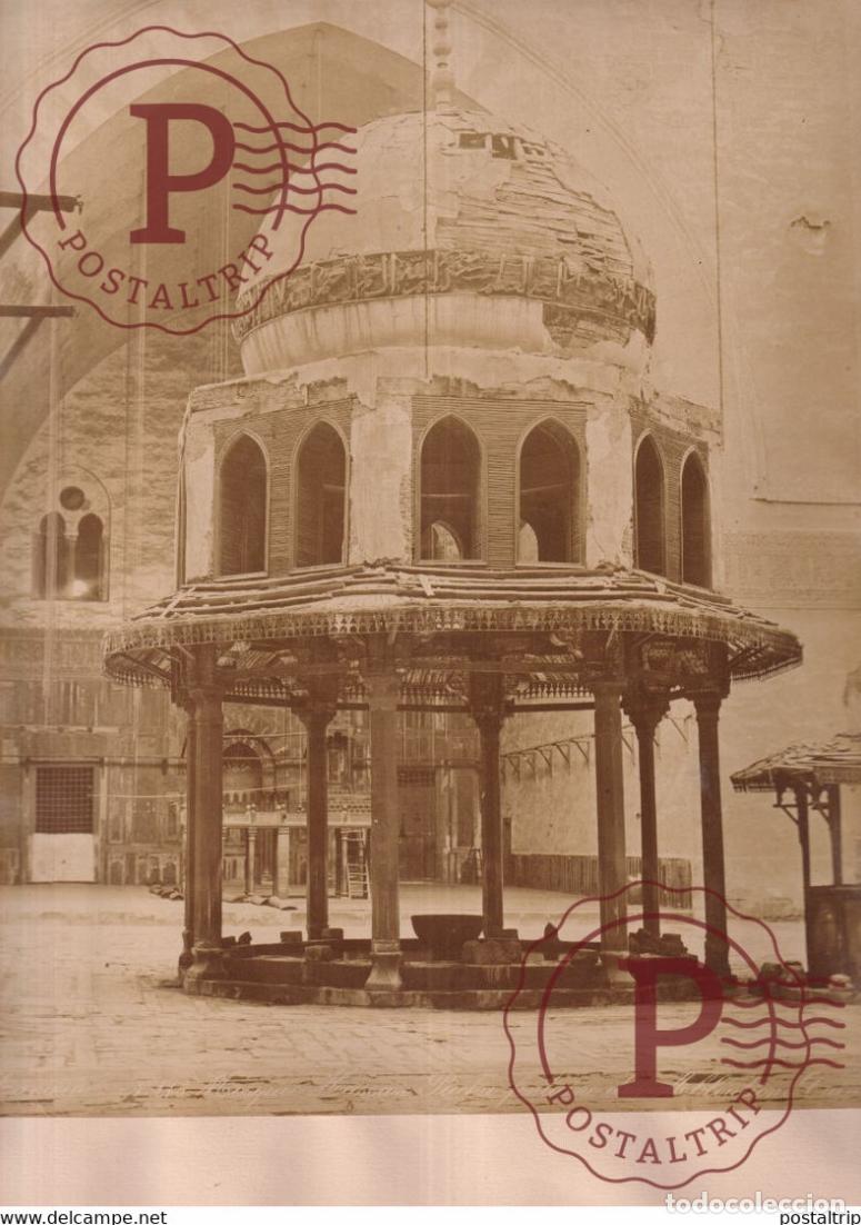 Alte Fotografie: Zangaki MOSQUEE HASSAN PACHA FONTAINE DES EGYPTE EGIPTO EGYPT vintage ALBUMEN PRINT 26 *21 CM Ancie