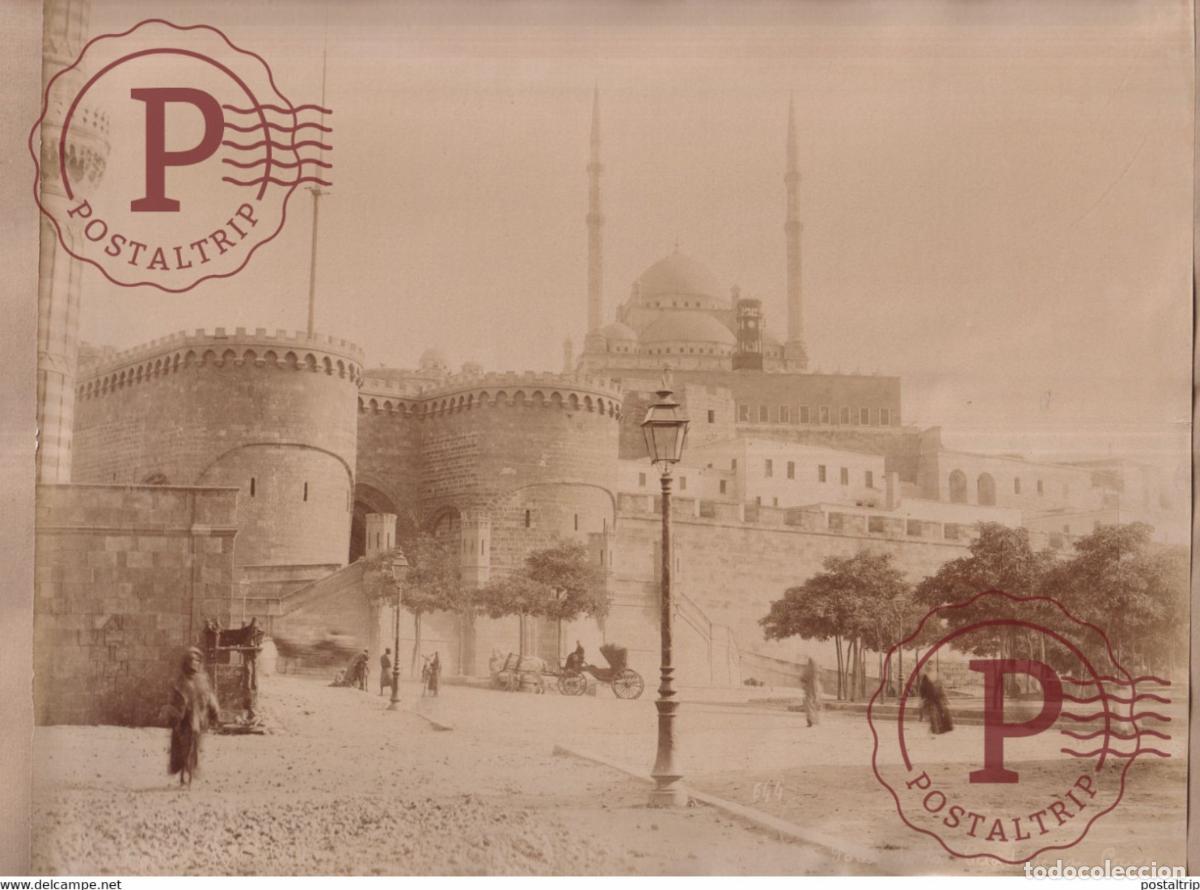 Alte Fotografie: PORTE DE LA LA CITADELLE CAIRE EGYPTE EGIPTO EGYPT ALBUMEN PRINT 26 *21 CM Ancienne PHOTOGRAPHIE