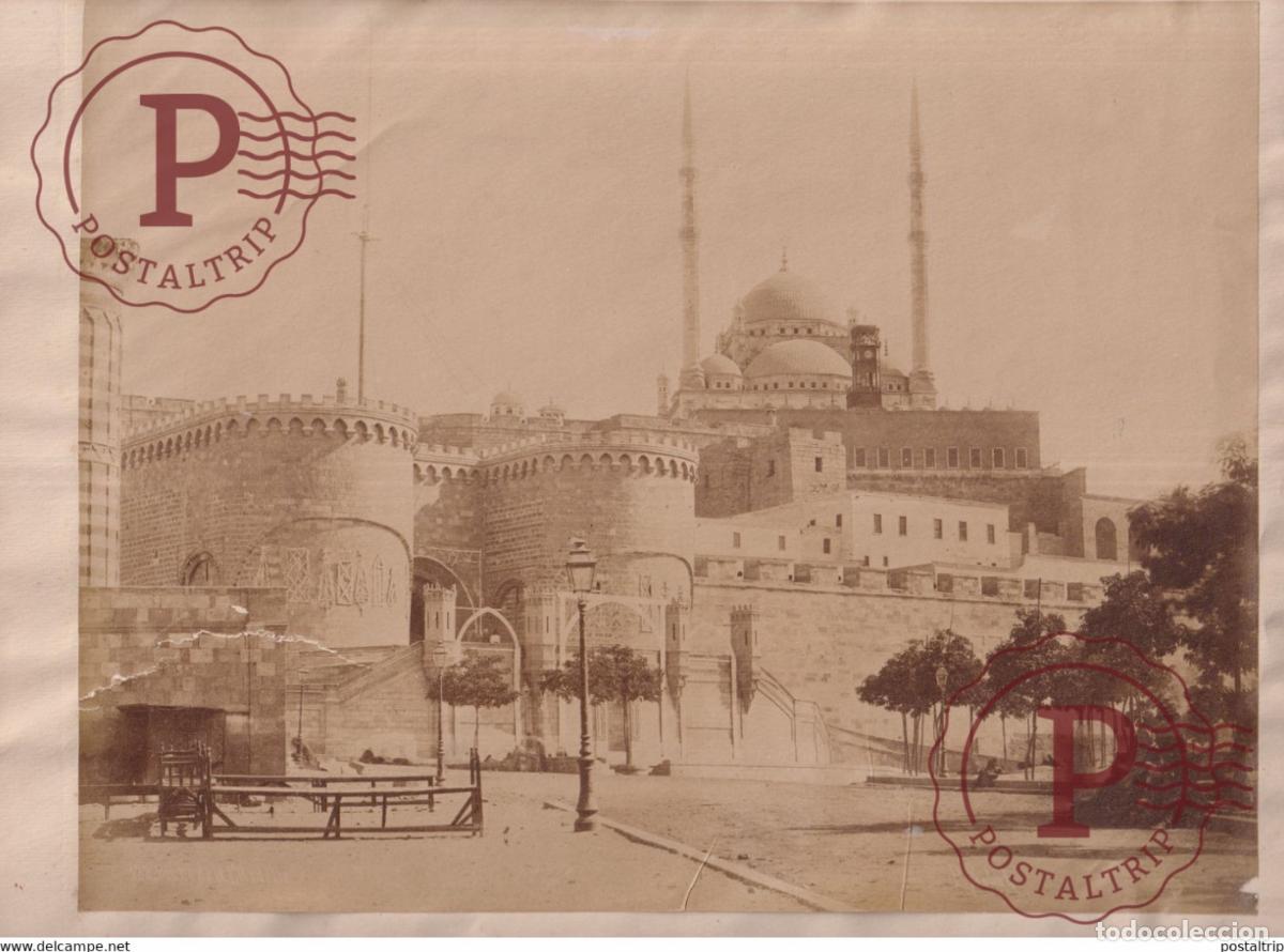 Alte Fotografie: PORTE DE LA LA CITADELLE CAIRE PASCAL SEBAH EGYPTE EGIPTO EGYPT ALBUMEN PRINT 26 *21 CM Ancienne PHO
