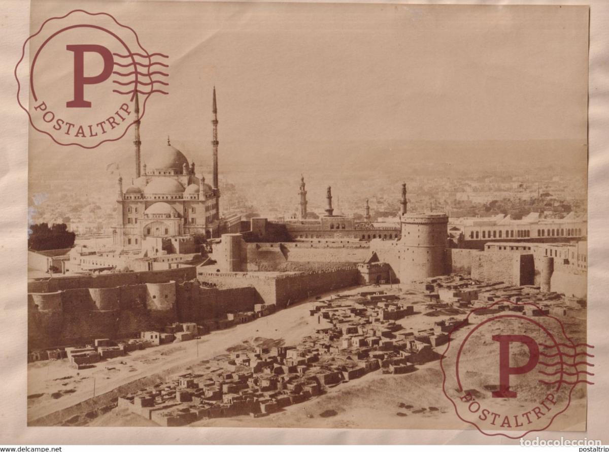 Alte Fotografie: CITADELLE CAIRE EGYPTE EGIPTO EGYPT ALBUMEN PRINT 26 *21 CM Ancienne PHOTOGRAPHIE