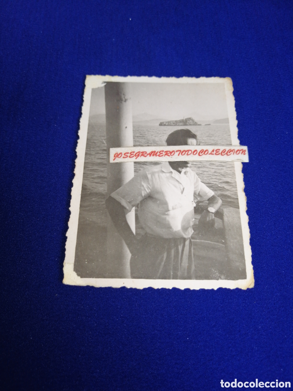 Fotograf&iacute;a antigua: PALMA DE MALLORCA A&Ntilde;O 1949 BARCO JAIME I MODELO POSANDO FOTOGRAF&Iacute;A ANTIGUA SIGLO PASADO