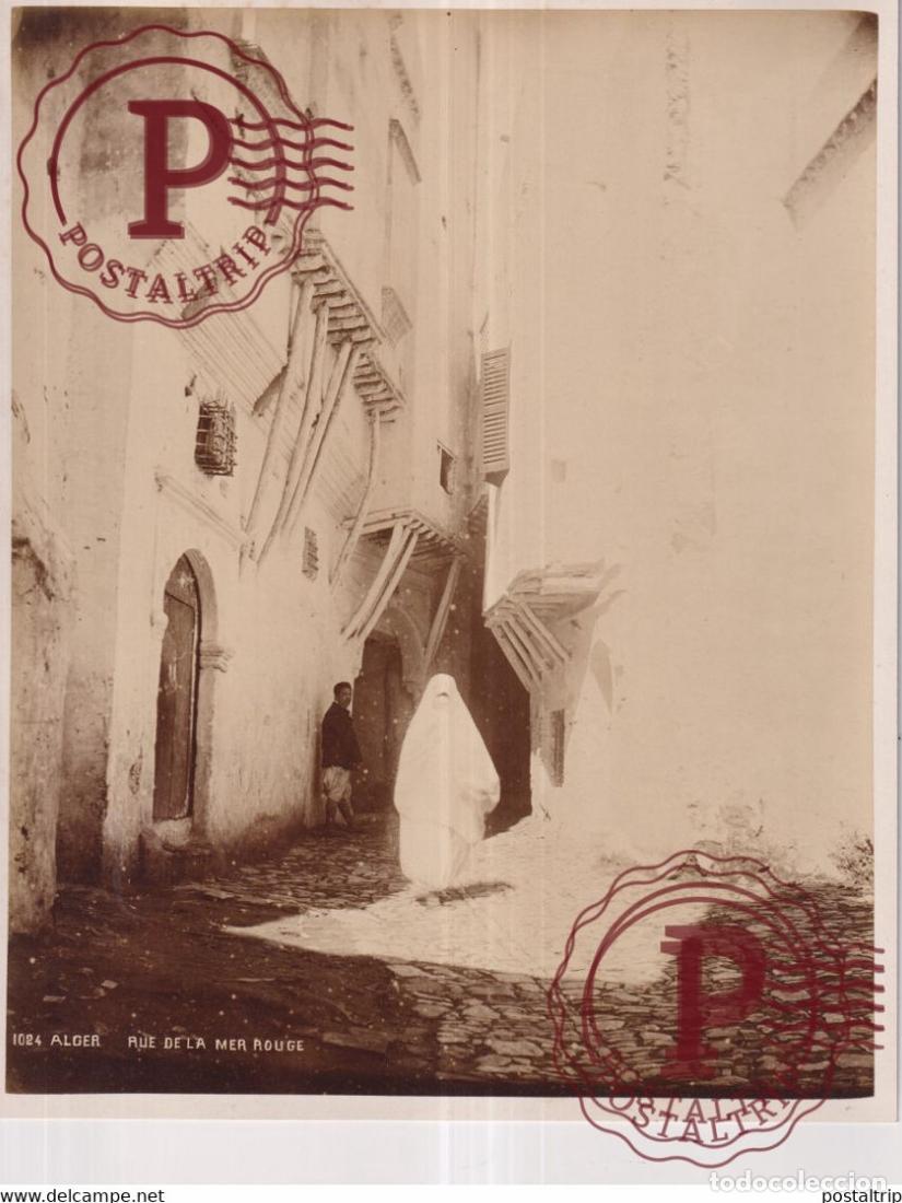 Fotografia antiga: ARGELIA ALGER RUE DE LA MER ROUGE 25 X 20 CM ALGERIA ALGERIE AFRIQUE PHOTOGRAPHIE