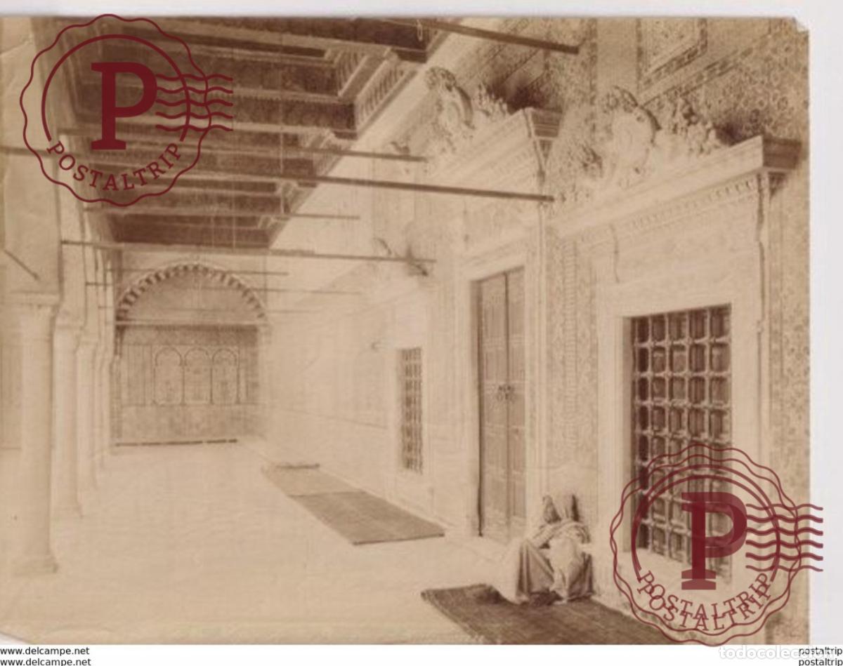 Fotograf&iacute;a antigua: 25 *20CM Tunisie Kairouan Interieur du Barbier Mosquee COUR OU PATIO Ancienne PHOTOGRAPHIE