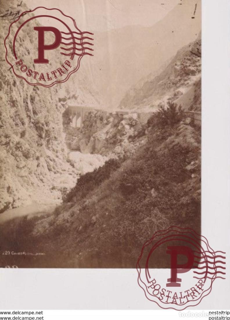 Fotograf&iacute;a antigua: 25 *19CM Alg&eacute;rie GORGES du CHAABET EL AKRA Ancienne PHOTOGRAPHIE