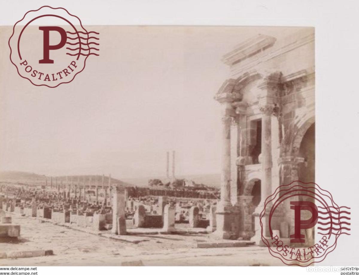 Fotograf&iacute;a antigua: 25 *19CM Alg&eacute;rie Timgad Ruines Romaines Tirage albumin&eacute; Ancienne PHOTOGRAPHIE