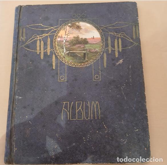 Fotograf&iacute;a antigua: Albun de fotos antiguo de 17 p&aacute;ginas