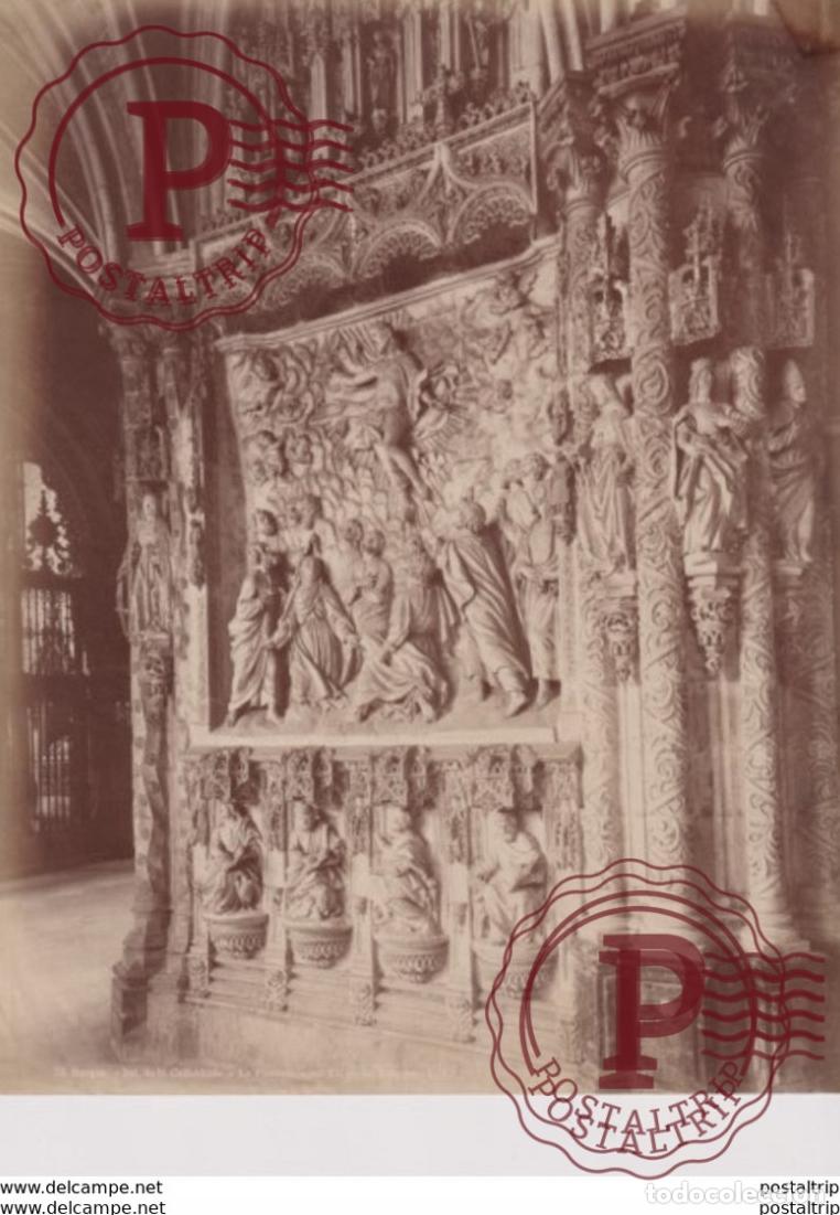 Fotograf&iacute;a antigua: BURGOS INTERIOR DE LA CATHEDRALE LA PASSION ESPA&Ntilde;A PHOTOGRAPHIE 28*22CM