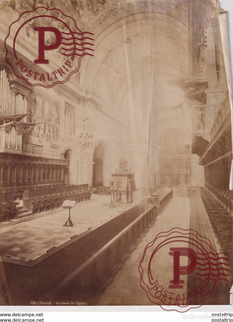 Fotograf&iacute;a antigua: FOTOGRAFIA ANTES DE 1900. ESPA&Ntilde;A SPAIN. MADRID. EL ESCORIAL. 21.5X28CM