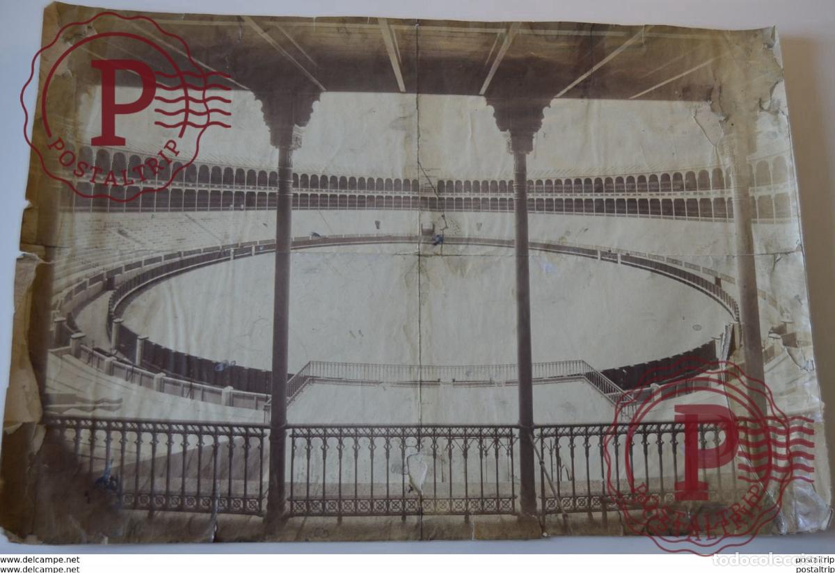 Fotograf&iacute;a antigua: PLAZA DE TOROS ETAT SEE SCAN 37*25CM PHOTOGRAPHIE