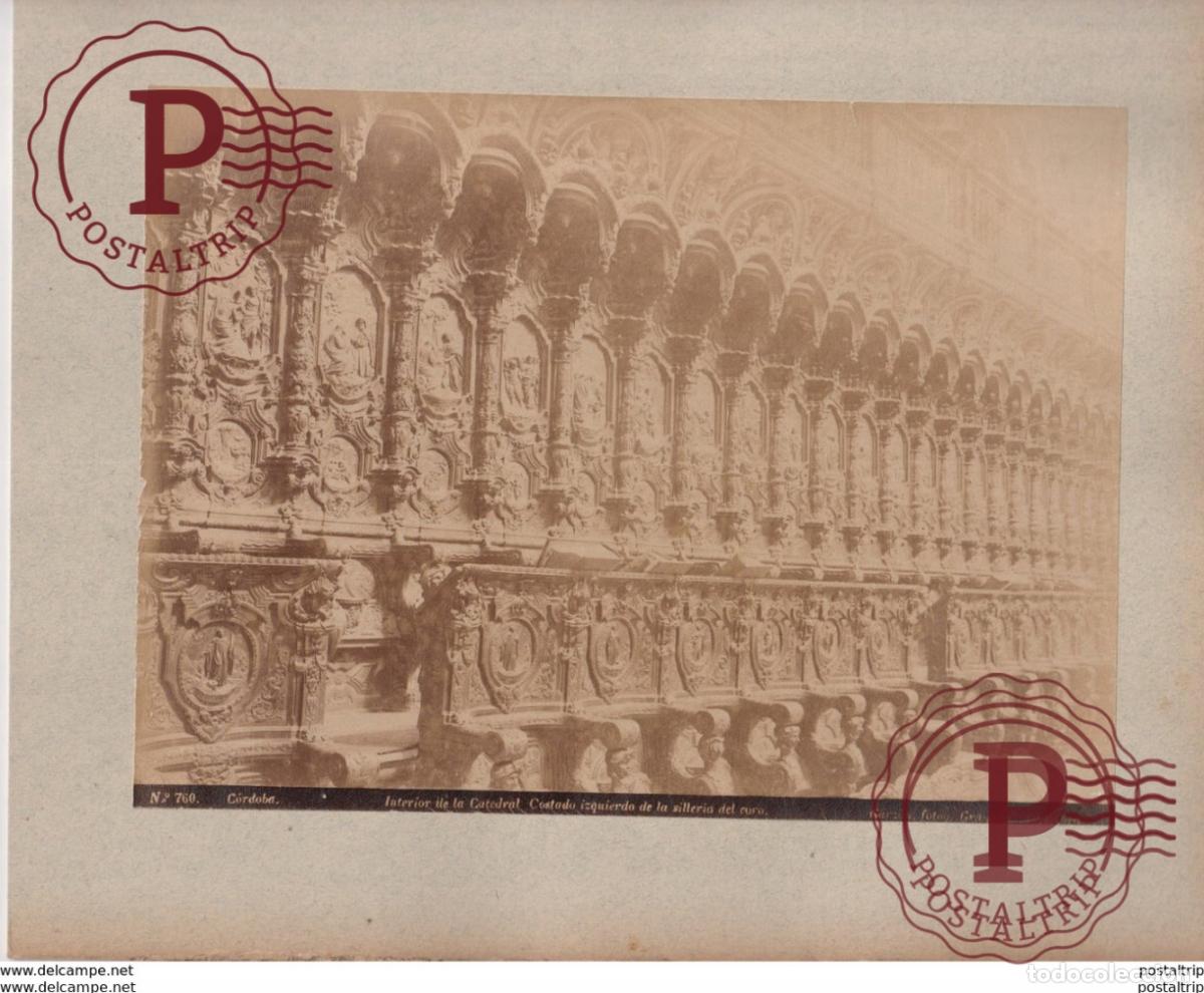 Fotograf&iacute;a antigua: CORDOBA FOTO GARZON INTERIEUR DE LA CATEDRAL COSTADO IZQUIERDO 27*23CM FOTOGRAFIA ANTES DE 1900. ES
