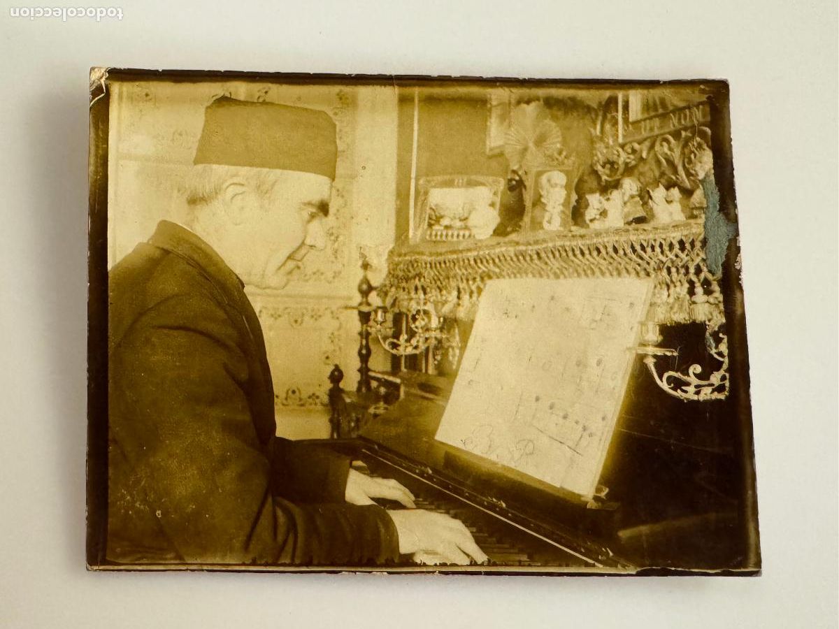 Fotograf&iacute;a antigua: EL HOMBRE AL PIANO - FOTOGRAFIA B. PUIG - FOTOGRAFIA ANTIGUA -(116.422)