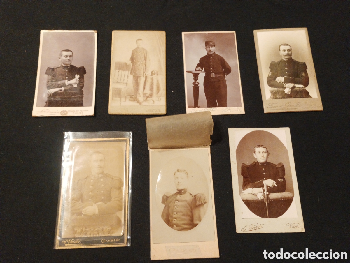 Fotograf&iacute;a antigua: Lote 57 fotograf&iacute;a tipo cdv militares personajes y cuadros y obras de arte