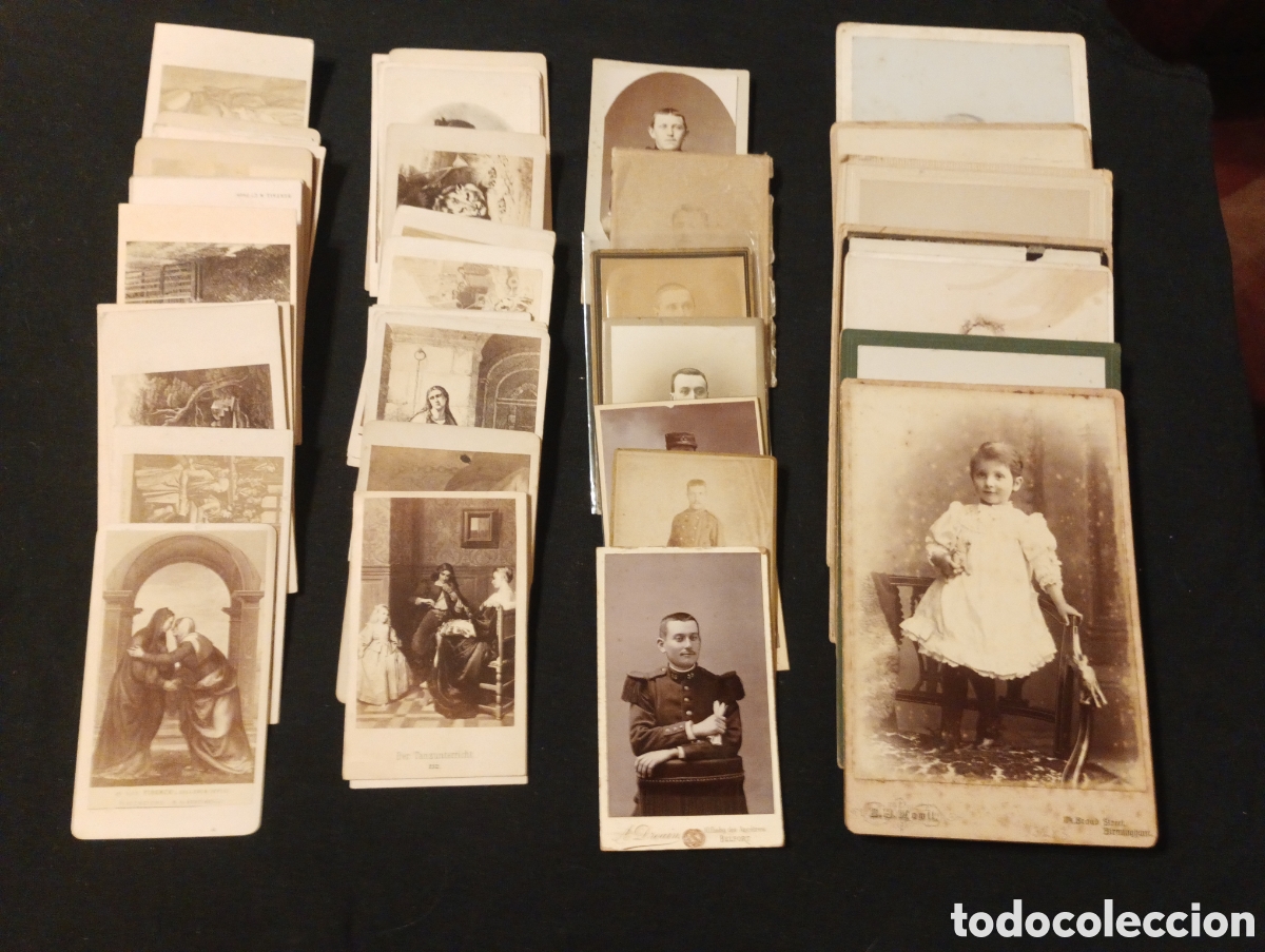 Fotograf&iacute;a antigua: Lote 57 fotograf&iacute;a tipo cdv militares personajes y cuadros y obras de arte