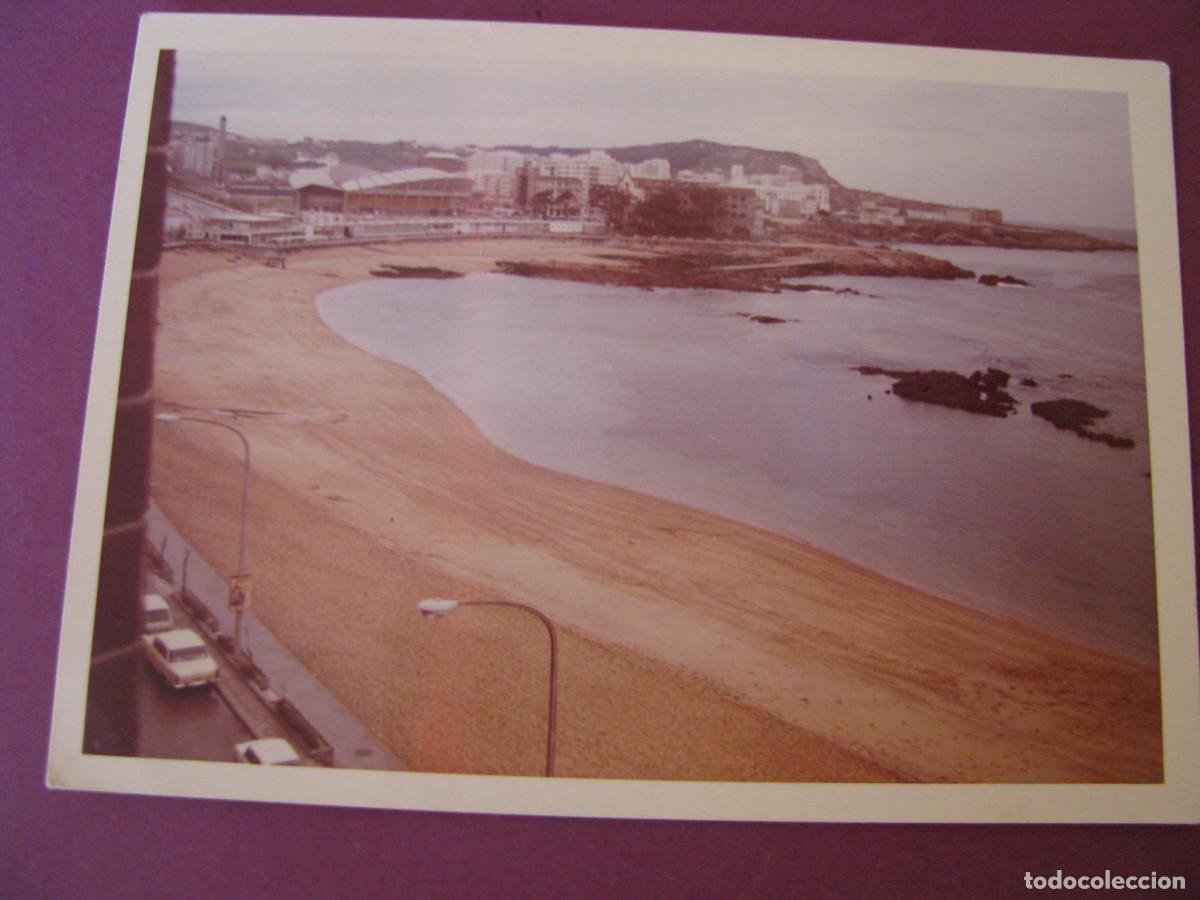 Fotograf&iacute;a antigua: FOTO DE A CORU&Ntilde;A. PLAYA DE RIAZOR. 12,5X9 CM. A&Ntilde;OS 70