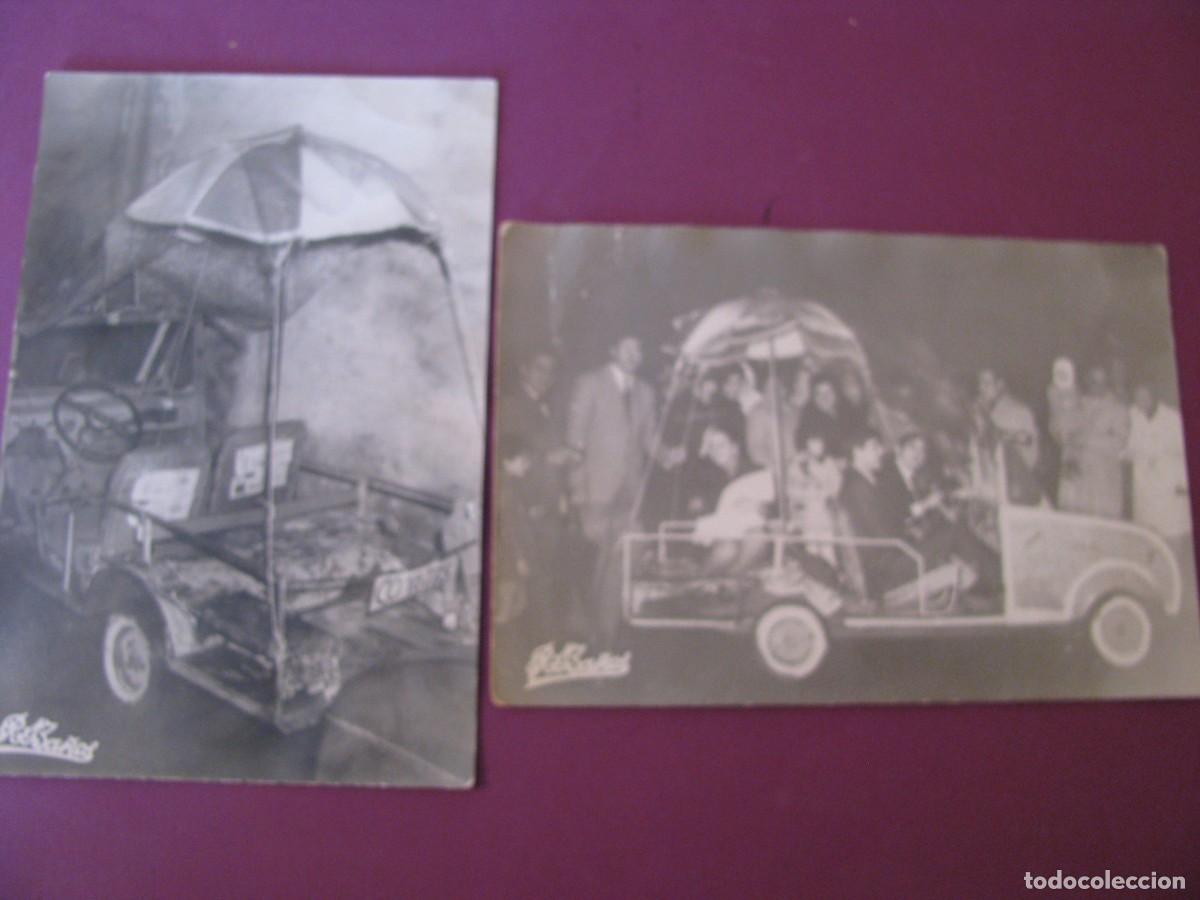 Fotograf&iacute;a antigua: 2 FOTOS DE LOS A&Ntilde;OS 50 O 60. COCHE BISCUTER &rdquo;TUNEADO&rdquo;, CORDOBA. REPORTAJES BA&Ntilde;OS. 18X12 CM