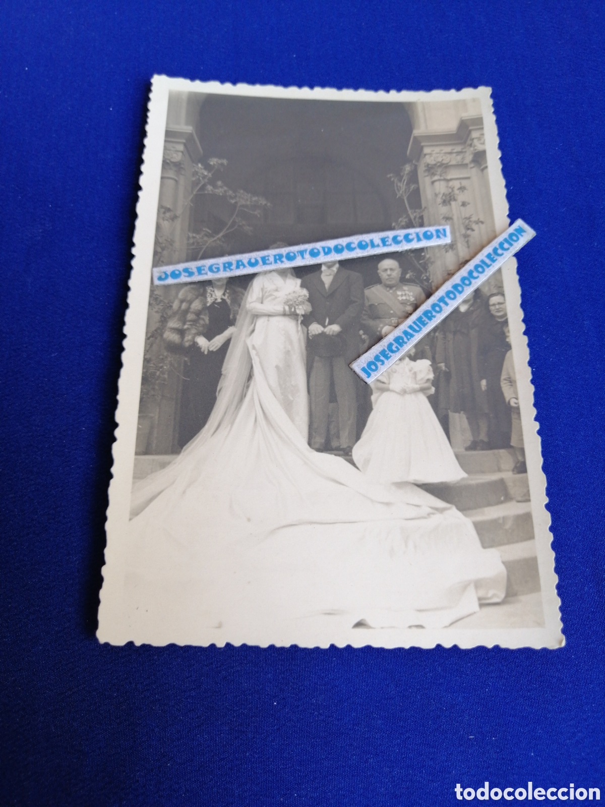 Fotograf&iacute;a antigua: MODELOS POSANDO BODA Y MILITAR FOTOGRAF&Iacute;A ANTIGUA SIGLO PASADO