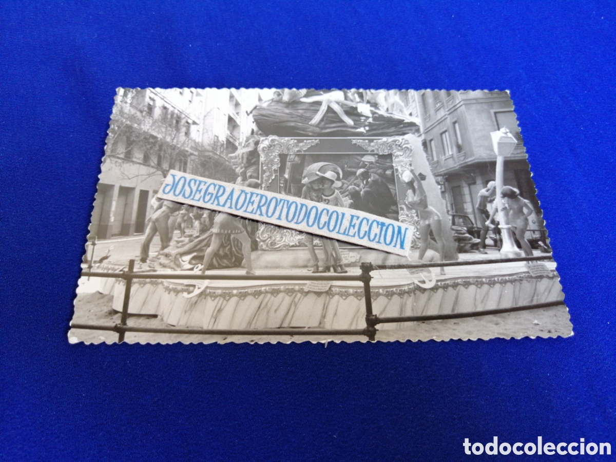 Fotograf&iacute;a antigua: FALLAS DE VALENCIA ESCENA DE LA FALLA FOTOGRAF&Iacute;A ANTIGUA SIGLO PASADO
