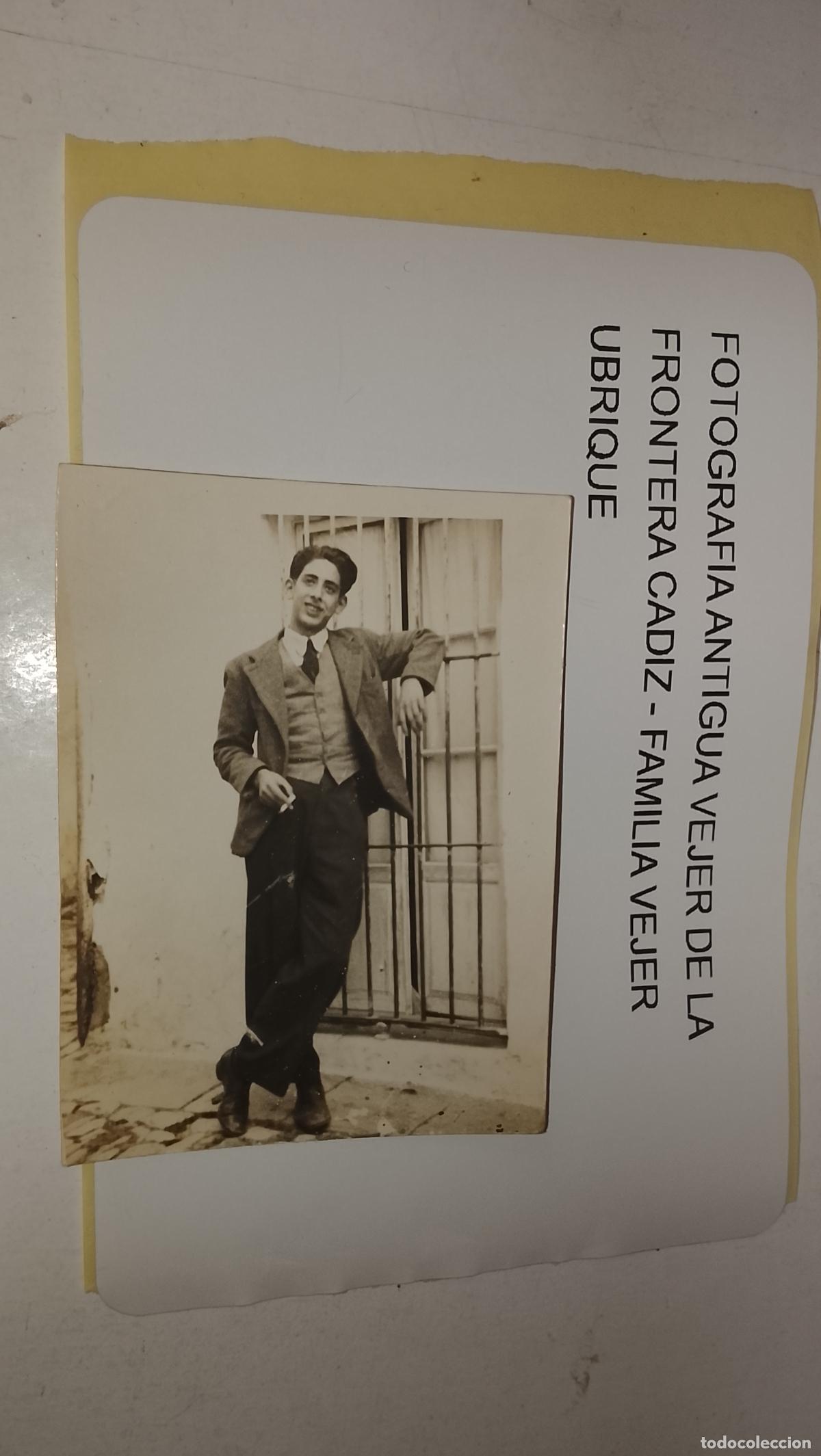 Fotograf&iacute;a antigua: FOTOGRAFIA ANTIGUA VEJER DE LA FRONTERA CADIZ - FAMILIA VEJER UBRIQUE - CABALLERO ELEGANTE