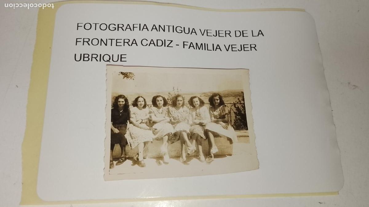 Fotograf&iacute;a antigua: FOTOGRAFIA ANTIGUA VEJER DE LA FRONTERA CADIZ - FAMILIA VEJER UBRIQUE - GRUPO DE AMIGAS