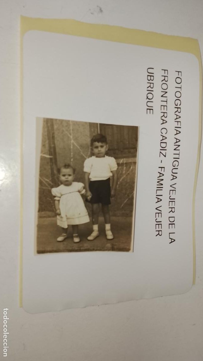 Fotograf&iacute;a antigua: FOTOGRAFIA ANTIGUA VEJER DE LA FRONTERA CADIZ - FAMILIA VEJER UBRIQUE - NI&Ntilde;OS VESTIDOS DE DOMINGO