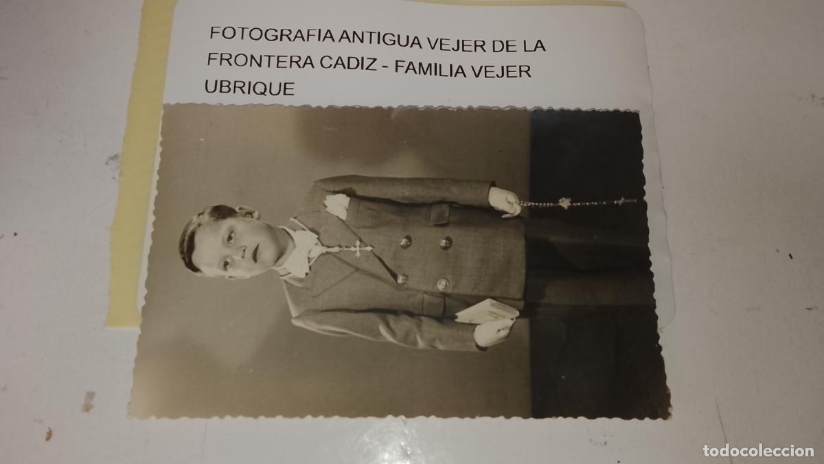 Fotograf&iacute;a antigua: FOTOGRAFIA ANTIGUA VEJER DE LA FRONTERA CADIZ - FAMILIA VEJER UBRIQUE - NI&Ntilde;OS VESTIDOS DE DOMINGO