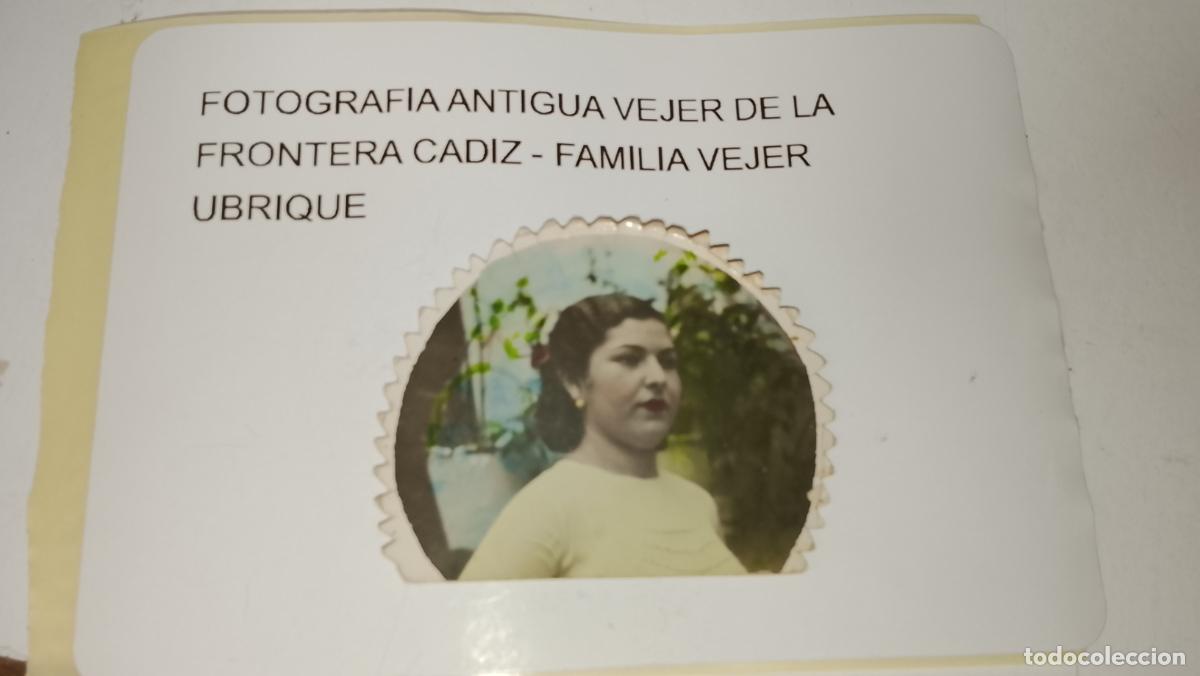 Fotograf&iacute;a antigua: FOTOGRAFIA ANTIGUA VEJER DE LA FRONTERA CADIZ - FAMILIA VEJER UBRIQUE - COLOREADA