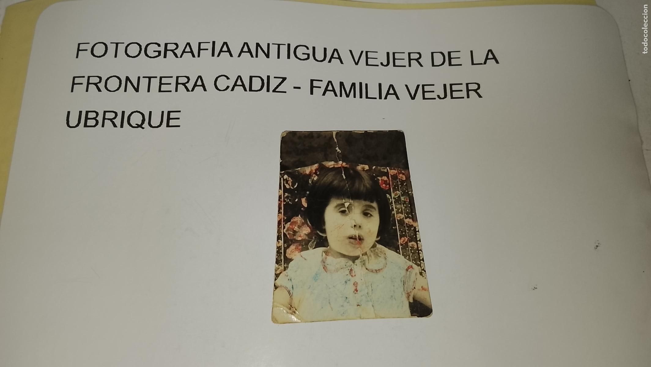 Fotografia antica: FOTOGRAFIA ANTIGUA VEJER DE LA FRONTERA CADIZ - FAMILIA VEJER UBRIQUE - COLOREADA