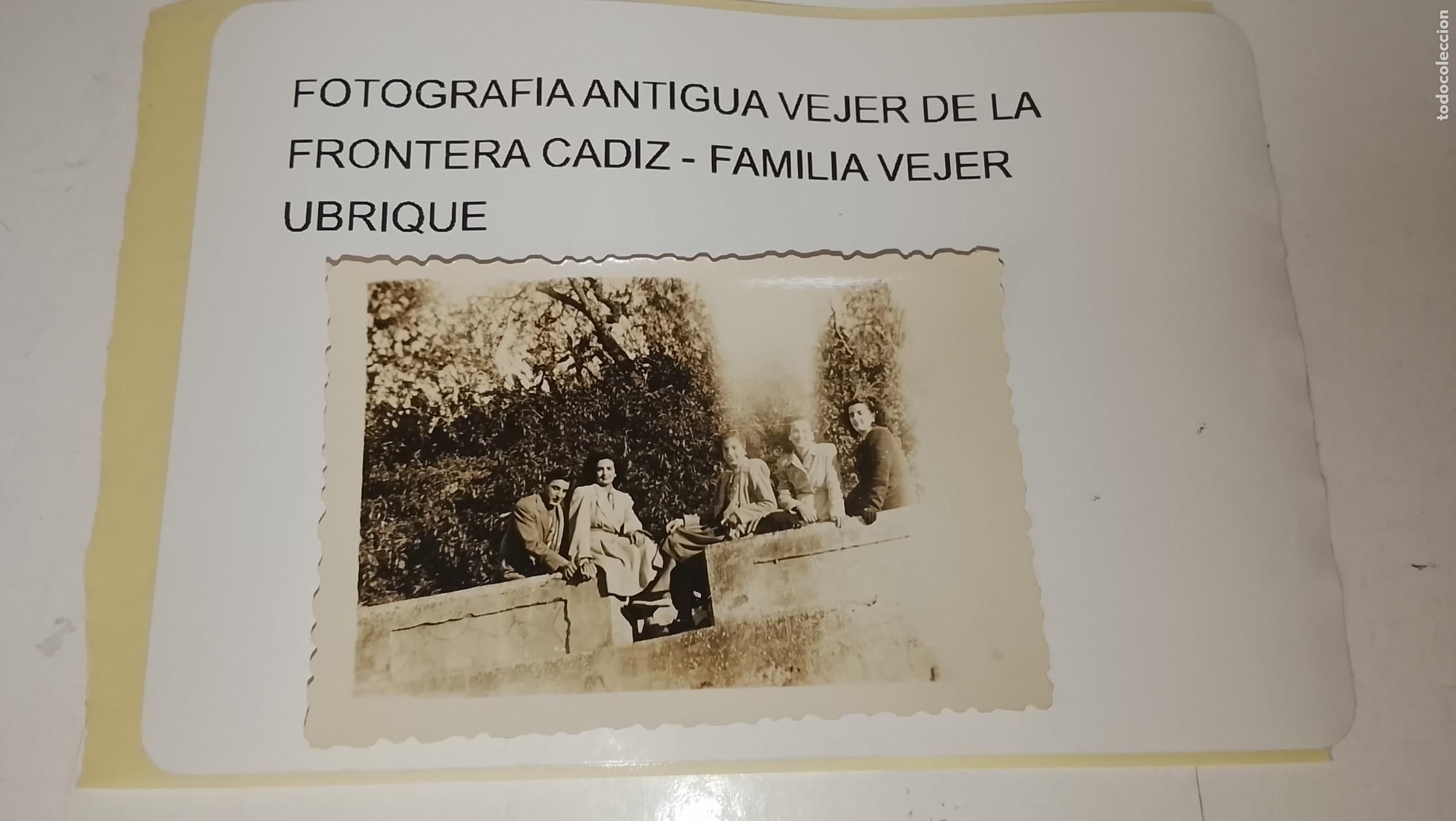 Fotograf&iacute;a antigua: FOTOGRAFIA ANTIGUA VEJER DE LA FRONTERA CADIZ - FAMILIA VEJER UBRIQUE - EN LA CUESTA