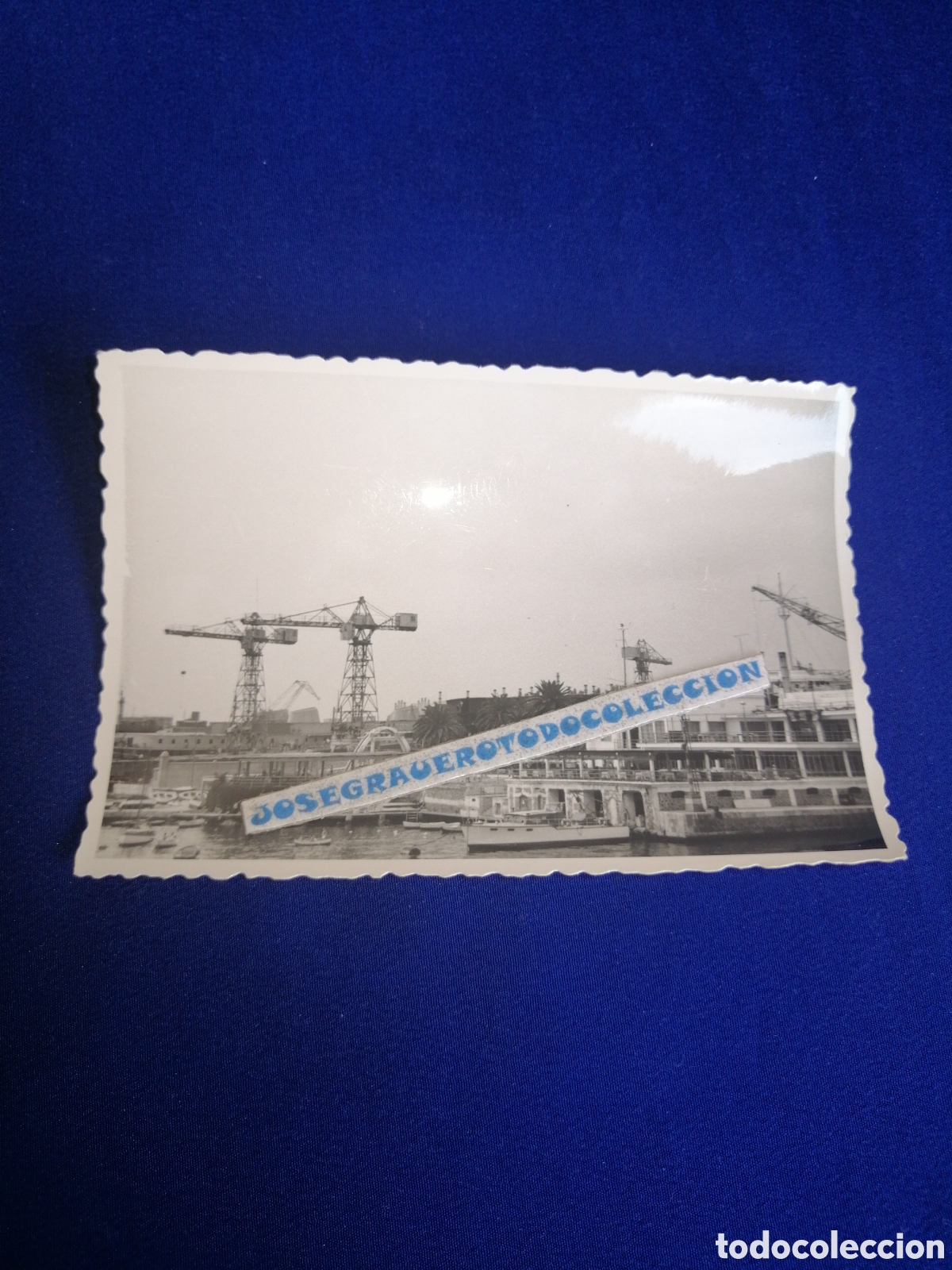 Fotograf&iacute;a antigua: BARCOS PUERTO ASTILLEROA FOTOGRAF&Iacute;A ANTIGUA SIGLO PASADO