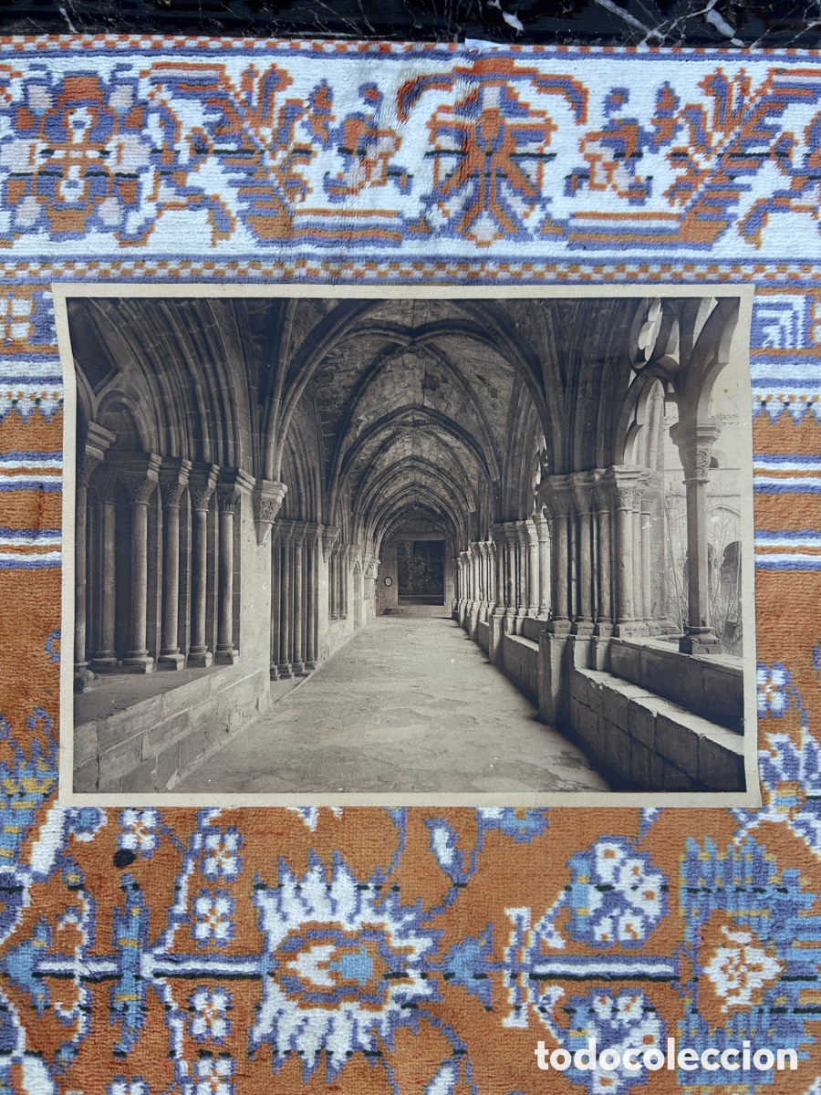 Fotograf&iacute;a antigua: Fotograf&iacute;a antigua claustro del Monasterio de Santa Mar&iacute;a de Poblet