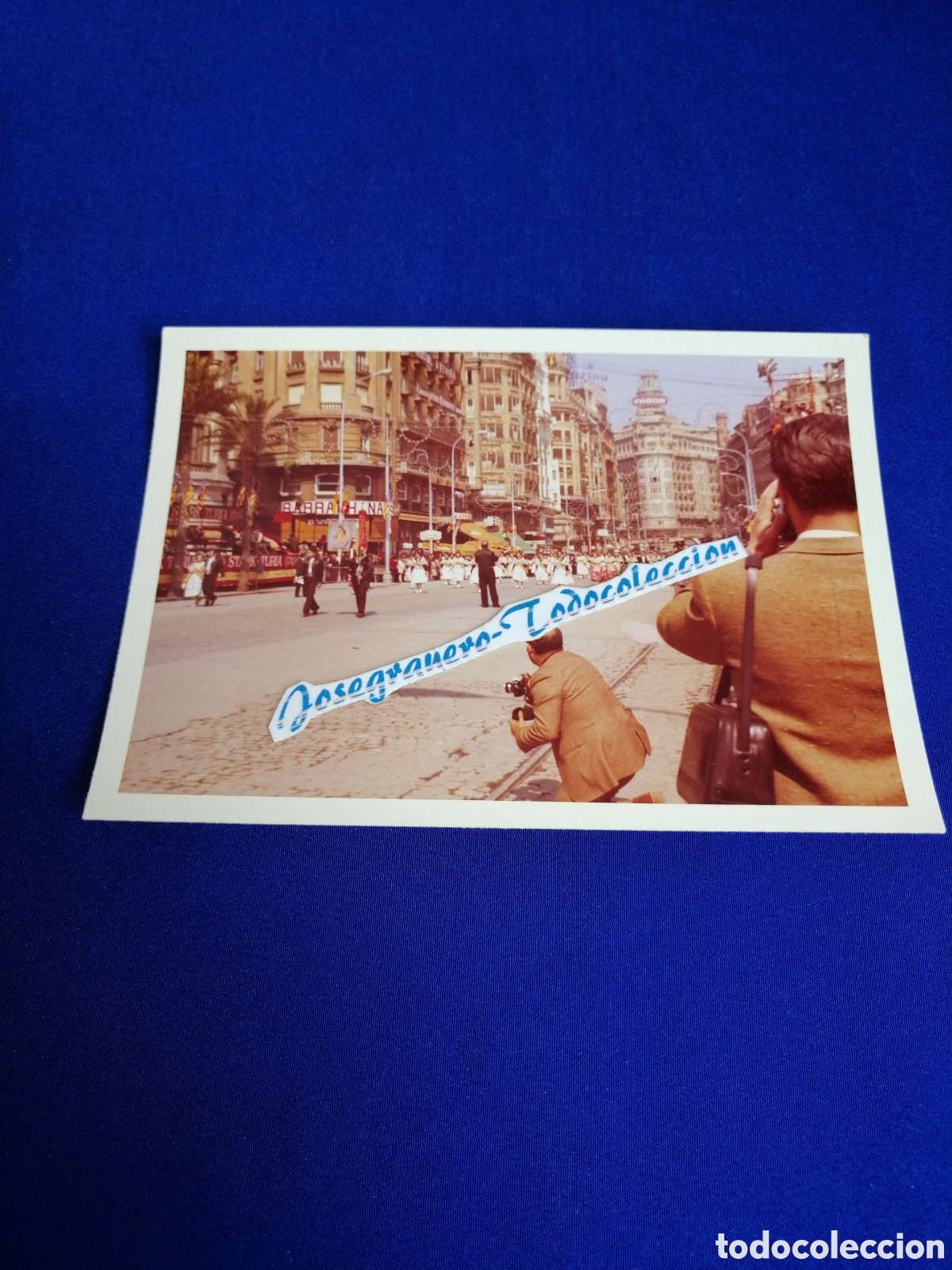 Fotograf&iacute;a antigua: FALLAS DE VALENCIA - FALLERAS - PLAZA DEL CAUDILLO - BARRACHINA FOTOGRAF&Iacute;A ANTIGUA SIGLO PASADO