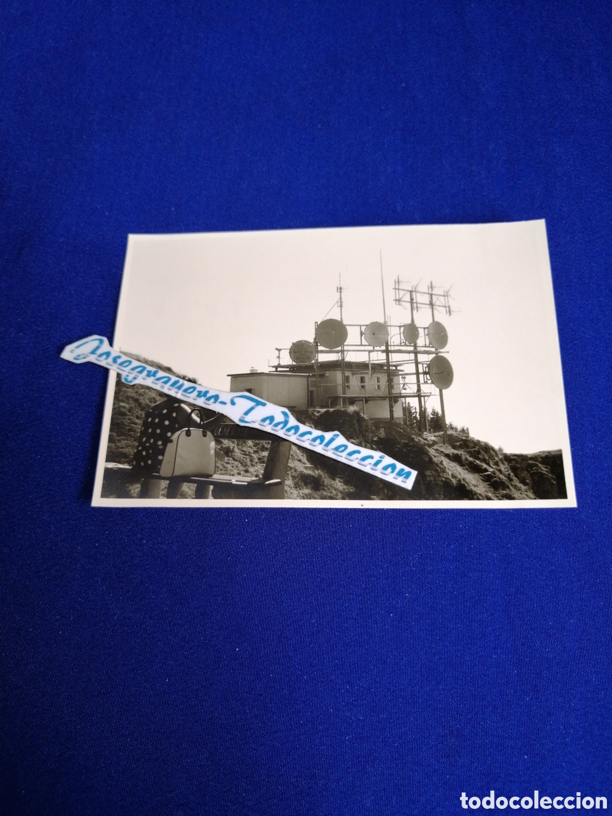 Fotograf&iacute;a antigua: SUIZA LOS ALPES - REPETIDOR DE TELECOMUNICACIONES FOTOGRAF&Iacute;A ANTIGUA SIGLO PASADO
