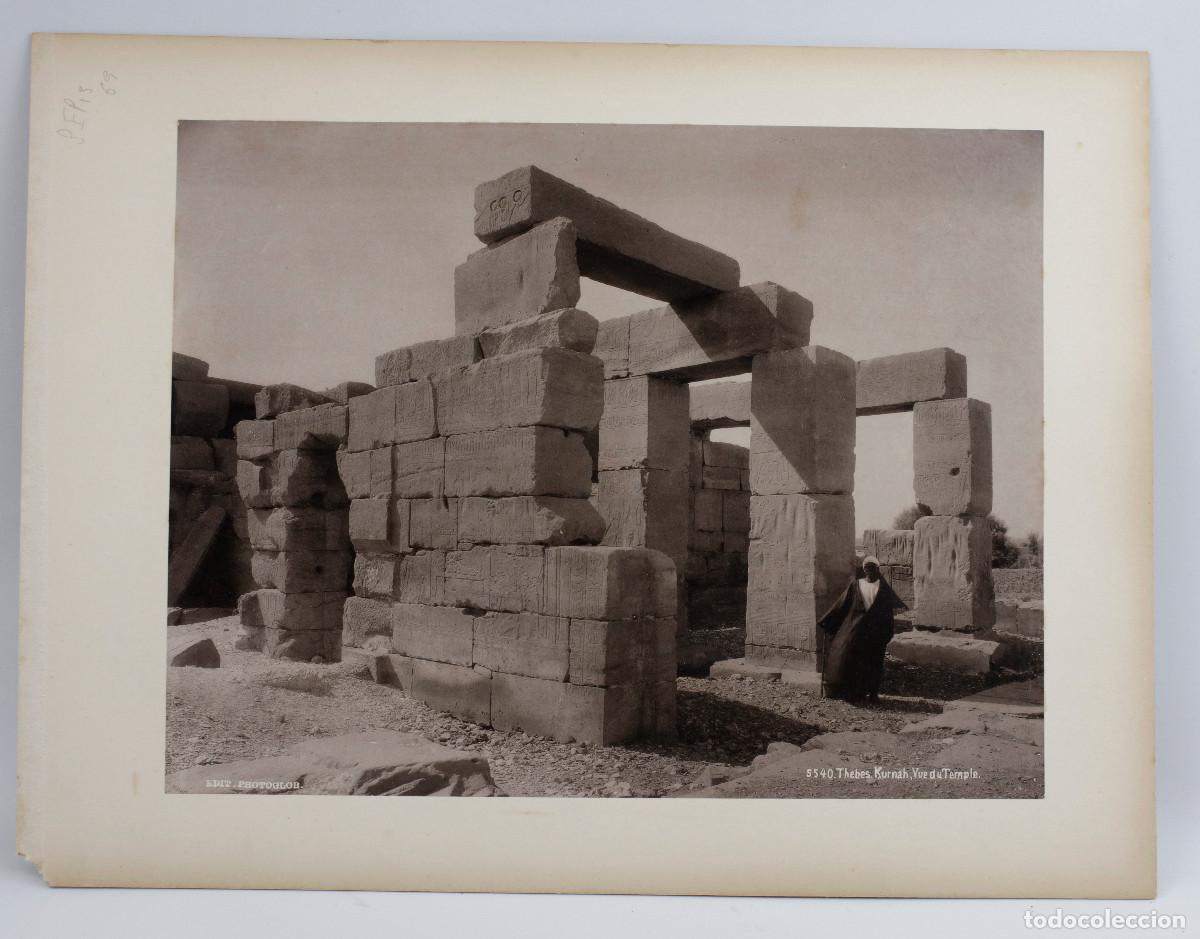Fotograf&iacute;a antigua: Templo de Karnak, Egipto. 5540 Thebes. Edit. Photoglob.