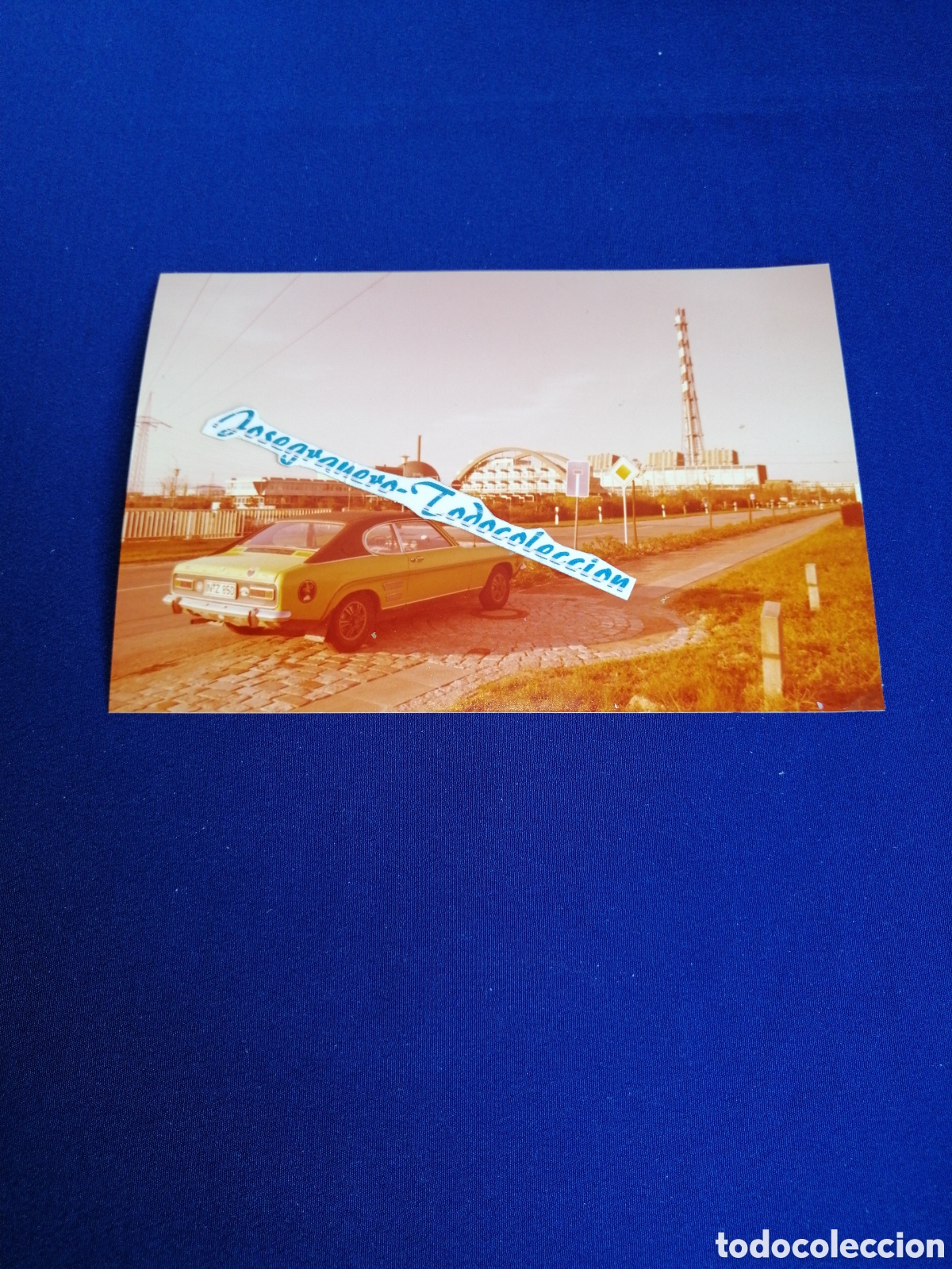 Fotograf&iacute;a antigua: FORD CAPRI GT - KERNKRAFTWERK STADE (ALEMANIA) A&Ntilde;O 1980 FOTOGRAF&Iacute;A ANTIGUA SIGLO PASADO