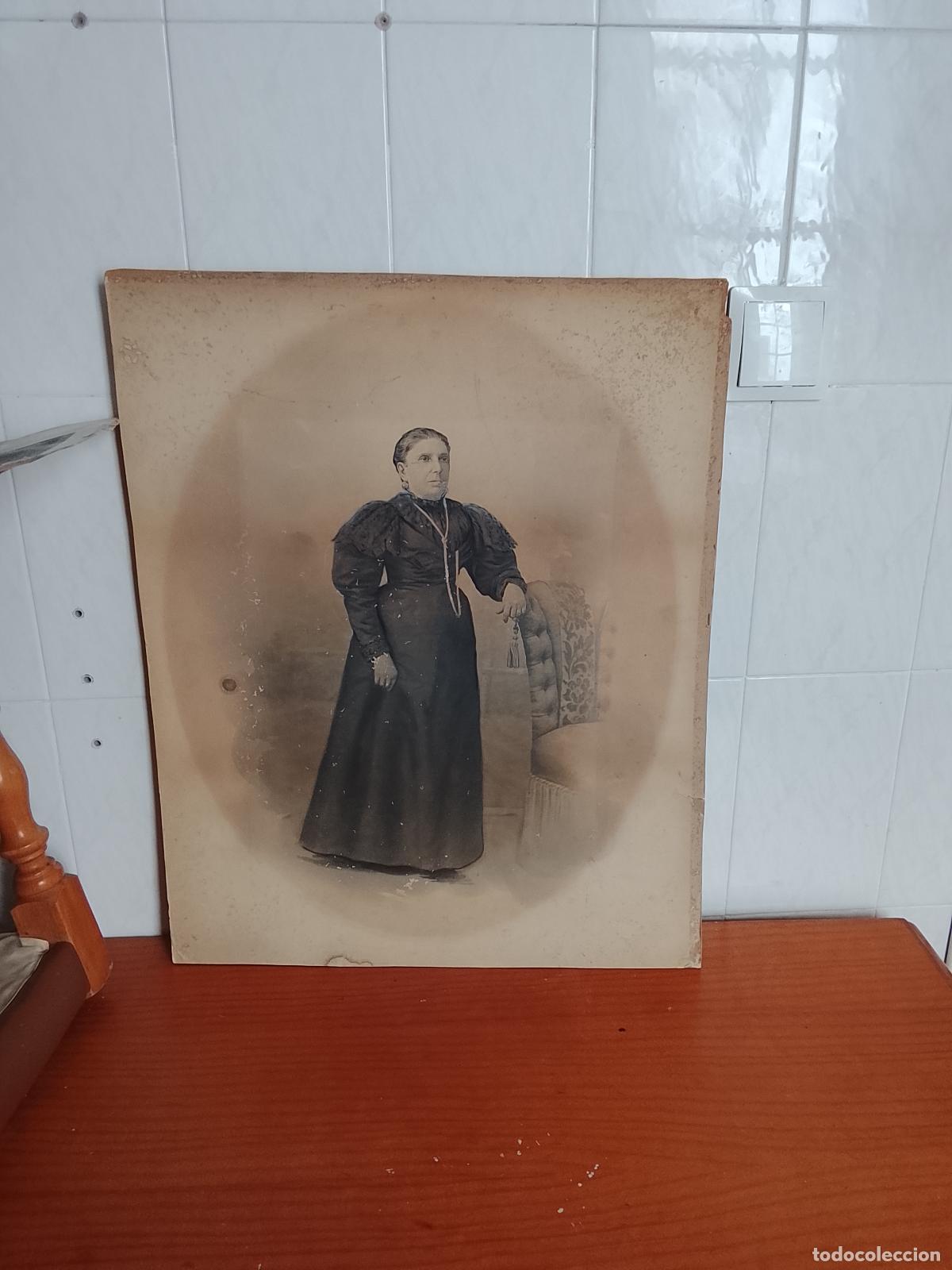 Fotograf&iacute;a antigua: gigantezca fotografia albunica carton&eacute; duro 57 x 47 cm posmorten postmorten post mortem carton