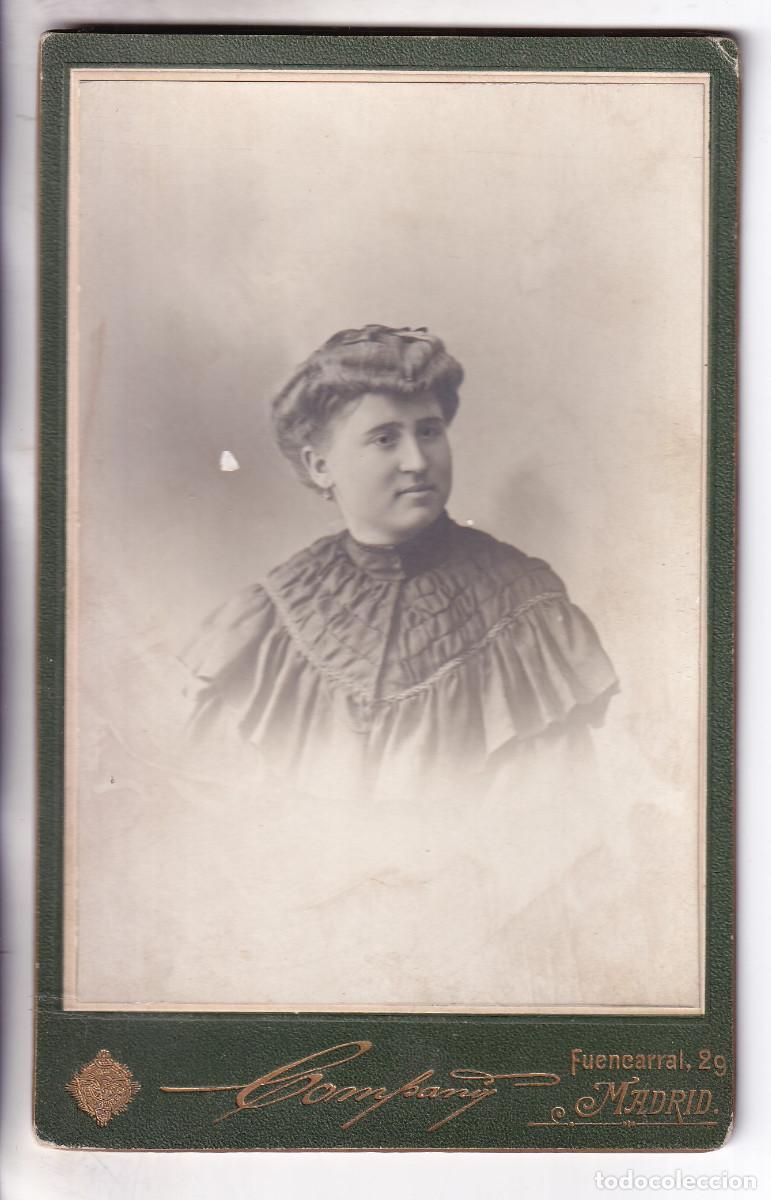 Fotograf&iacute;a antigua: FOTOGRAF&Iacute;A DE UNA SE&Ntilde;ORA. COMPA&Ntilde;Y FOT&Oacute;GRAFO. FUENCARRAL, MADRID. ORUSCO DE TAJU&Ntilde;A