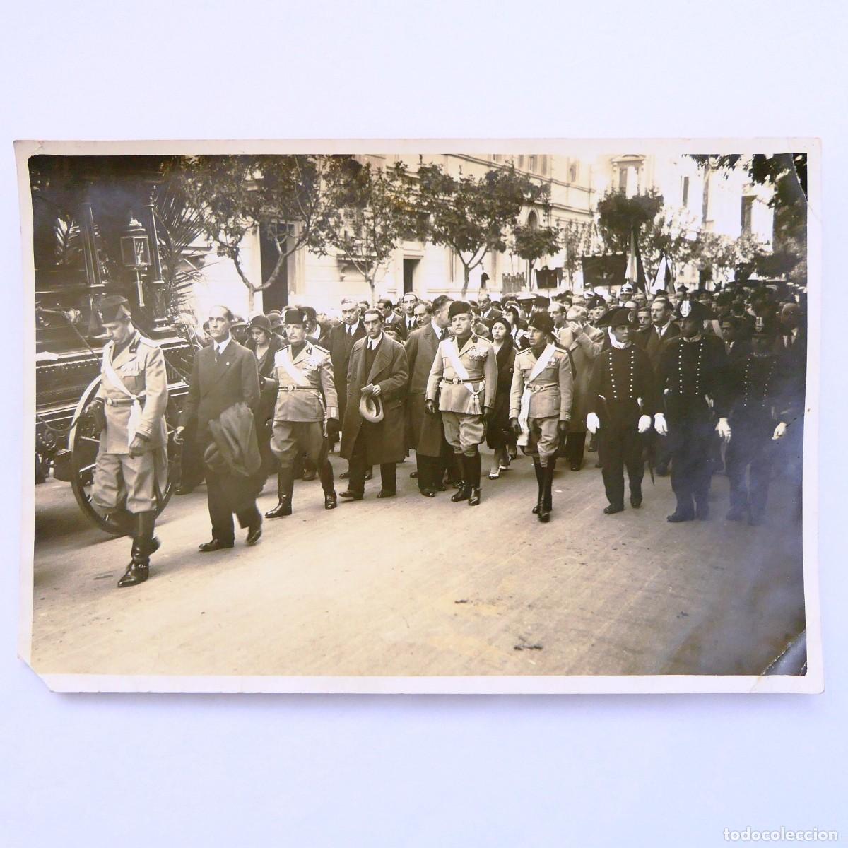 Fotograf&iacute;a antigua: Grande Foto Epoca 1928 Funerali Armando Diaz Roma - Timbro &rdquo;La Fotocronaca Tolentino&rdquo;