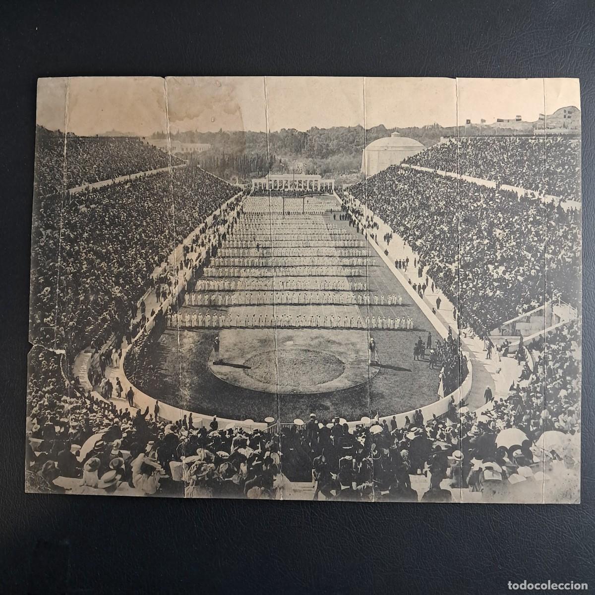 Fotograf&iacute;a antigua: Rara fotografia originale d'epoca panoramica - giochi Olimpici intercalari (Atene1906)