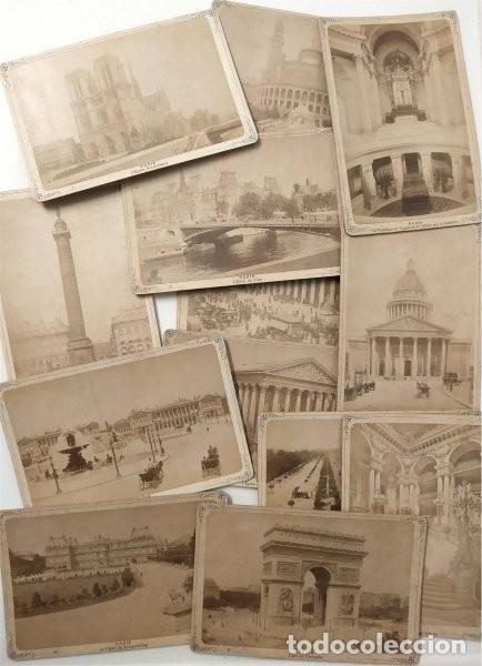 Fotografia antica: Lote de 13 alb&uacute;minas de la ciudad de Par&iacute;s (Francia) Realizadas por P&eacute;rier, Editeur.