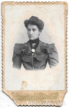 Fotograf&iacute;a antigua: FOTOGRAFIA DE SE&Ntilde;ORITA SOBRE 1900 - FOTOGRAFO EL MIRADOR - ALBUMINA-4225
