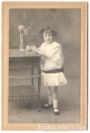 Fotograf&iacute;a antigua: FOTO RETRATO DE NI&Ntilde;A DE CUERPO ENTERO, SOBRE 1910 - ALBUMINA-4233