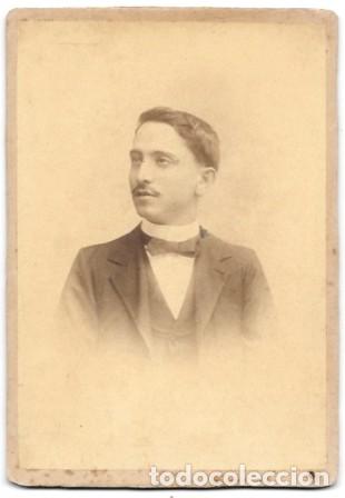Fotograf&iacute;a antigua: FOTO RETRATO DE CABALLERO. FOTOGRAFIA Y ESTUDIO DE PINTURA R. PAVON - HUELVA - ALBUMINA-4238
