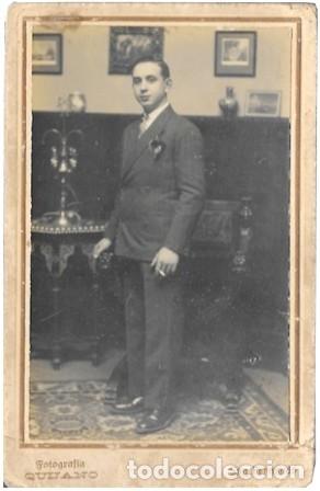 Fotograf&iacute;a antigua: CABALLERO CUERPO ENTERO. FOTO QUIJANO, SAN FERNANDO-TEXTO EN REVERSO FECHA: 9-2-1930- ALBUMINA-4248