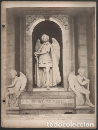 Fotograf&iacute;a antigua: MONUMENTO FUNERARIO BERNARDO FIGARI 1882 DE GIACOMO MORENO CEMENTERIO DE STAGLIENO - ALBUMINA-4263