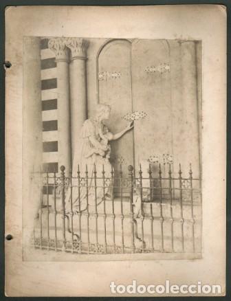 Photographie ancienne: FOTOGRAFIA DE MONUMENTO GIOVANNI MACCIA LUIGI CRIPPA- CEMENTERIO MONUMENTAL DE MILAN - ALBUMINA-4268
