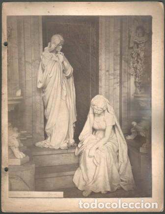 Fotograf&iacute;a antigua: MAUSOLEO FAMILIA PIAGGIO CEMENTERIO STAGLIENO EN GENOVA OBRA DE G. BENETTI SOBRE 1873- ALBUMINA-4273